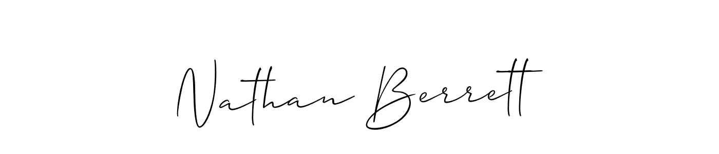 Nathan Berrett stylish signature style. Best Handwritten Sign (Allison_Script) for my name. Handwritten Signature Collection Ideas for my name Nathan Berrett. Nathan Berrett signature style 2 images and pictures png