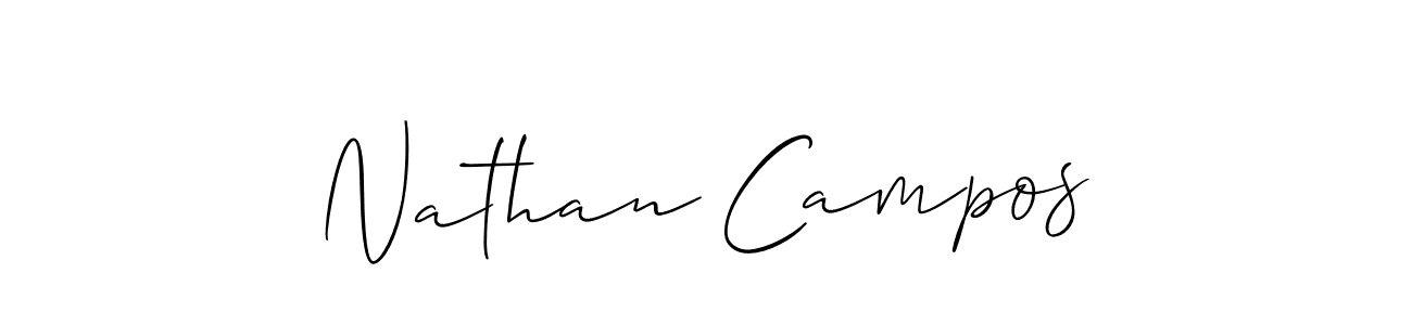 Design your own signature with our free online signature maker. With this signature software, you can create a handwritten (Allison_Script) signature for name Nathan Campos. Nathan Campos signature style 2 images and pictures png