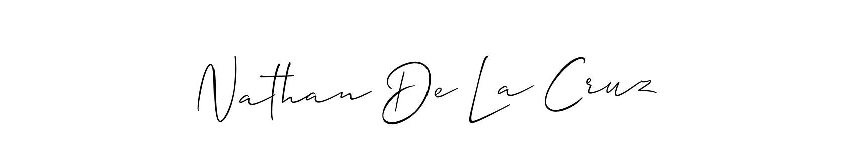 Make a short Nathan De La Cruz signature style. Manage your documents anywhere anytime using Allison_Script. Create and add eSignatures, submit forms, share and send files easily. Nathan De La Cruz signature style 2 images and pictures png