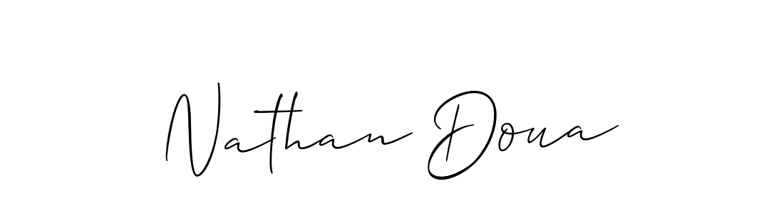Also You can easily find your signature by using the search form. We will create Nathan Doua name handwritten signature images for you free of cost using Allison_Script sign style. Nathan Doua signature style 2 images and pictures png