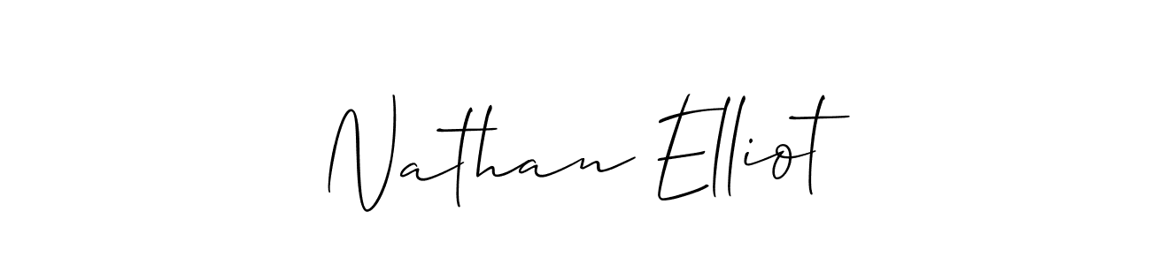 How to make Nathan Elliot signature? Allison_Script is a professional autograph style. Create handwritten signature for Nathan Elliot name. Nathan Elliot signature style 2 images and pictures png