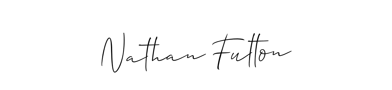 Use a signature maker to create a handwritten signature online. With this signature software, you can design (Allison_Script) your own signature for name Nathan Fulton. Nathan Fulton signature style 2 images and pictures png