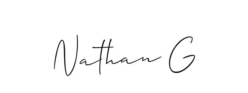 Also You can easily find your signature by using the search form. We will create Nathan G name handwritten signature images for you free of cost using Allison_Script sign style. Nathan G signature style 2 images and pictures png
