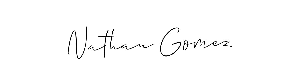 It looks lik you need a new signature style for name Nathan Gomez. Design unique handwritten (Allison_Script) signature with our free signature maker in just a few clicks. Nathan Gomez signature style 2 images and pictures png