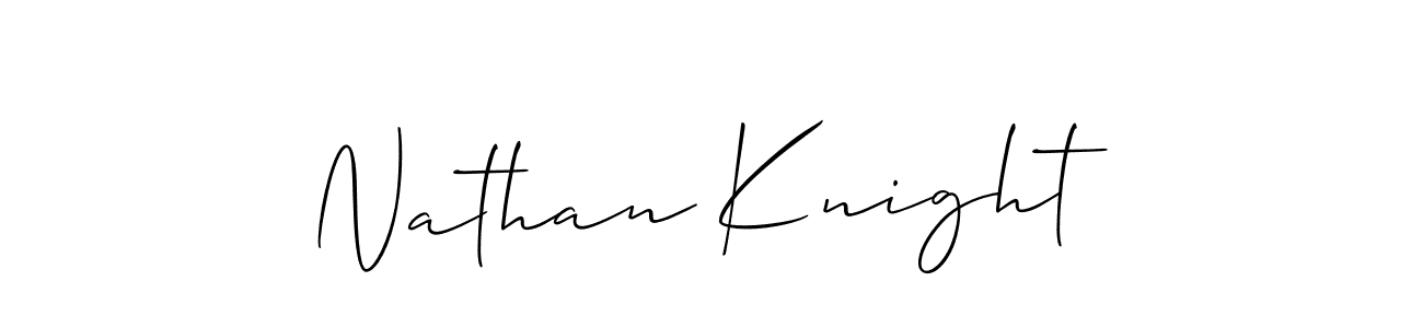 It looks lik you need a new signature style for name Nathan Knight. Design unique handwritten (Allison_Script) signature with our free signature maker in just a few clicks. Nathan Knight signature style 2 images and pictures png