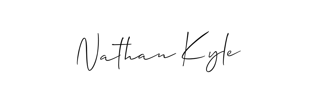 Use a signature maker to create a handwritten signature online. With this signature software, you can design (Allison_Script) your own signature for name Nathan Kyle. Nathan Kyle signature style 2 images and pictures png