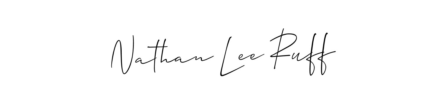Create a beautiful signature design for name Nathan Lee Ruff. With this signature (Allison_Script) fonts, you can make a handwritten signature for free. Nathan Lee Ruff signature style 2 images and pictures png
