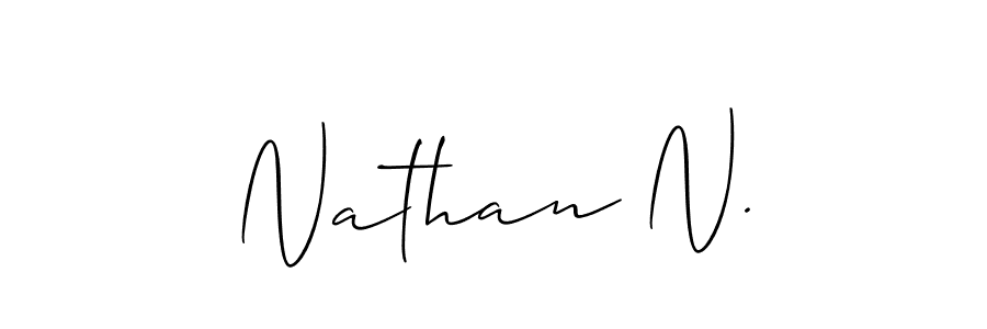 Use a signature maker to create a handwritten signature online. With this signature software, you can design (Allison_Script) your own signature for name Nathan N.. Nathan N. signature style 2 images and pictures png