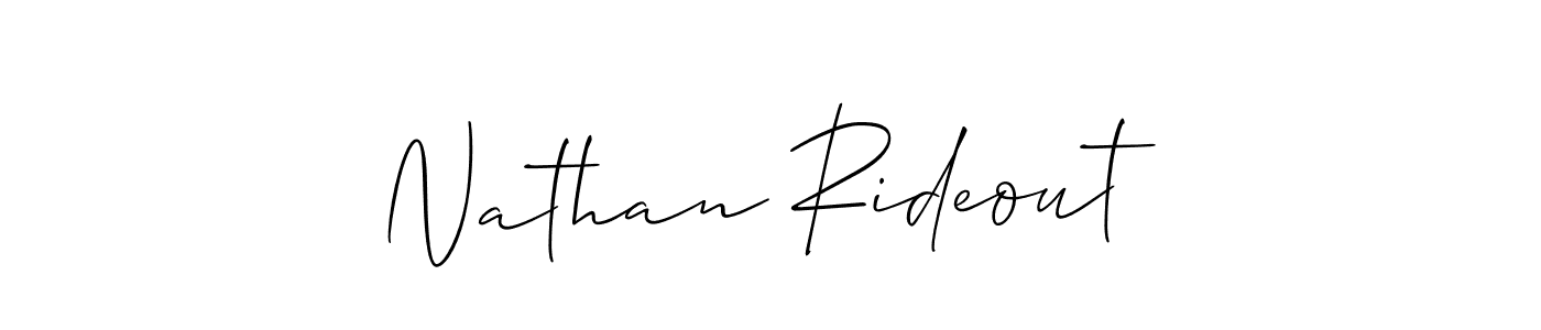 Nathan Rideout stylish signature style. Best Handwritten Sign (Allison_Script) for my name. Handwritten Signature Collection Ideas for my name Nathan Rideout. Nathan Rideout signature style 2 images and pictures png