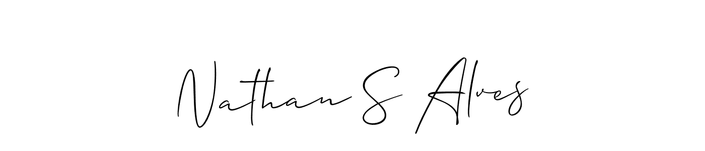 Design your own signature with our free online signature maker. With this signature software, you can create a handwritten (Allison_Script) signature for name Nathan S Alves. Nathan S Alves signature style 2 images and pictures png