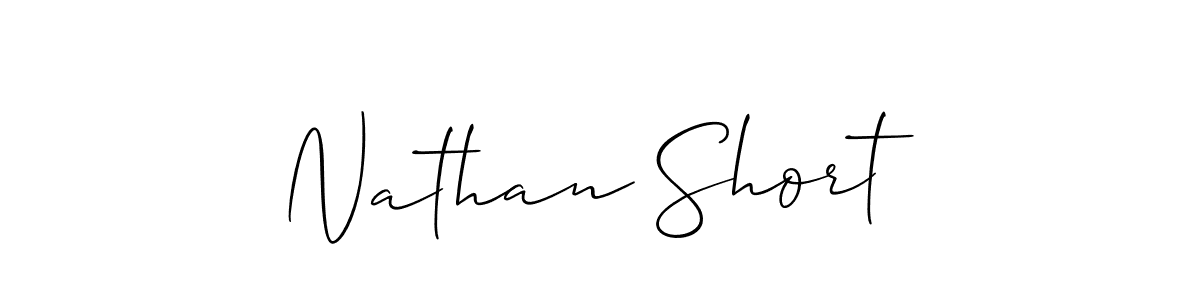 It looks lik you need a new signature style for name Nathan Short. Design unique handwritten (Allison_Script) signature with our free signature maker in just a few clicks. Nathan Short signature style 2 images and pictures png