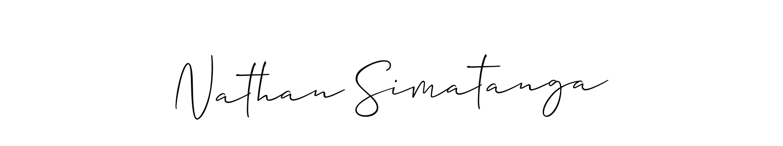 Make a beautiful signature design for name Nathan Simatanga. Use this online signature maker to create a handwritten signature for free. Nathan Simatanga signature style 2 images and pictures png