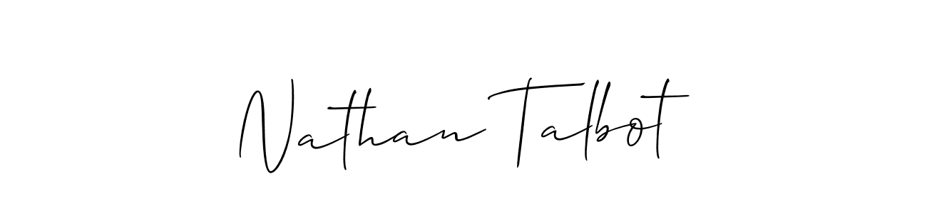 You should practise on your own different ways (Allison_Script) to write your name (Nathan Talbot) in signature. don't let someone else do it for you. Nathan Talbot signature style 2 images and pictures png