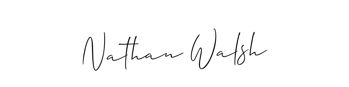 Create a beautiful signature design for name Nathan Walsh. With this signature (Allison_Script) fonts, you can make a handwritten signature for free. Nathan Walsh signature style 2 images and pictures png