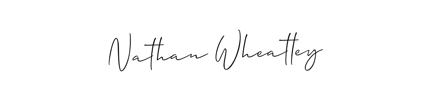 How to make Nathan Wheatley name signature. Use Allison_Script style for creating short signs online. This is the latest handwritten sign. Nathan Wheatley signature style 2 images and pictures png