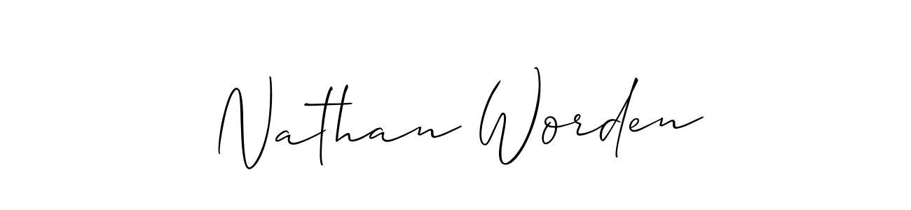 Nathan Worden stylish signature style. Best Handwritten Sign (Allison_Script) for my name. Handwritten Signature Collection Ideas for my name Nathan Worden. Nathan Worden signature style 2 images and pictures png