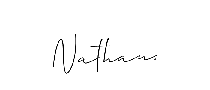 Allison_Script is a professional signature style that is perfect for those who want to add a touch of class to their signature. It is also a great choice for those who want to make their signature more unique. Get Nathan. name to fancy signature for free. Nathan. signature style 2 images and pictures png