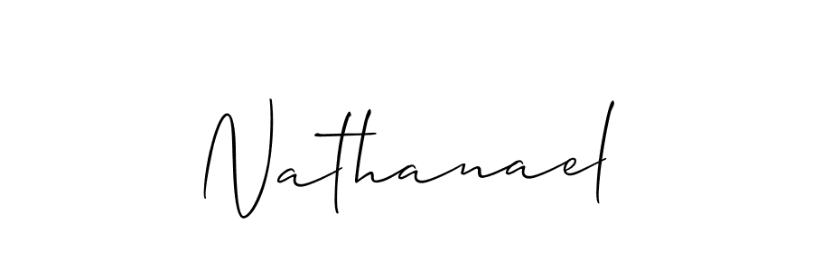 Best and Professional Signature Style for Nathanael. Allison_Script Best Signature Style Collection. Nathanael signature style 2 images and pictures png