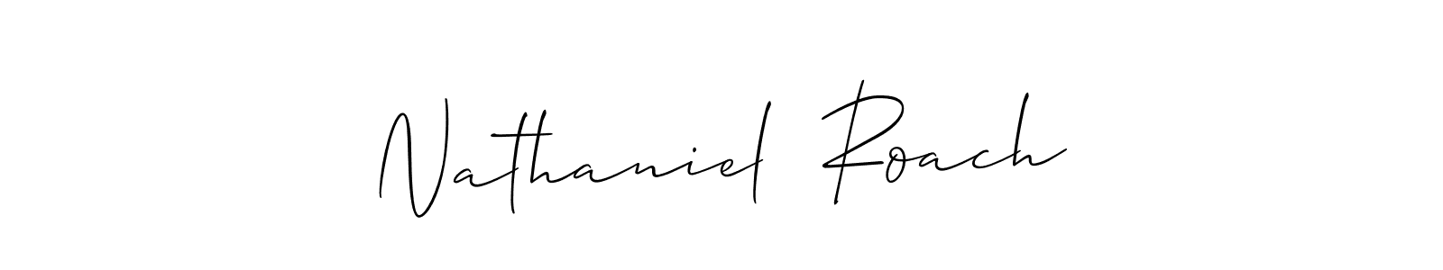 It looks lik you need a new signature style for name Nathaniel  Roach. Design unique handwritten (Allison_Script) signature with our free signature maker in just a few clicks. Nathaniel  Roach signature style 2 images and pictures png