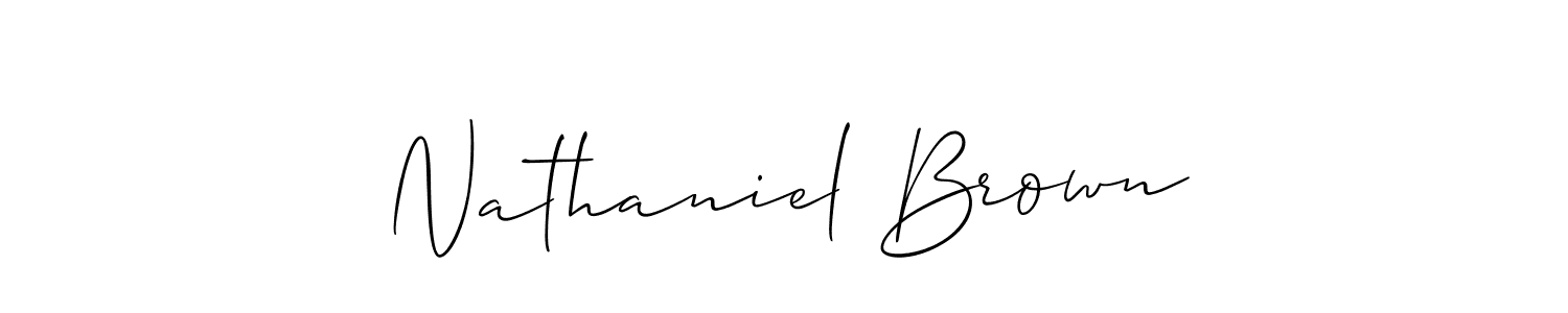 Design your own signature with our free online signature maker. With this signature software, you can create a handwritten (Allison_Script) signature for name Nathaniel Brown. Nathaniel Brown signature style 2 images and pictures png