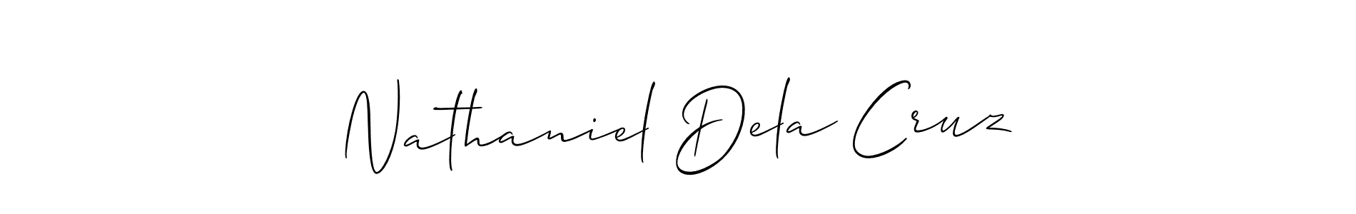 Similarly Allison_Script is the best handwritten signature design. Signature creator online .You can use it as an online autograph creator for name Nathaniel Dela Cruz. Nathaniel Dela Cruz signature style 2 images and pictures png