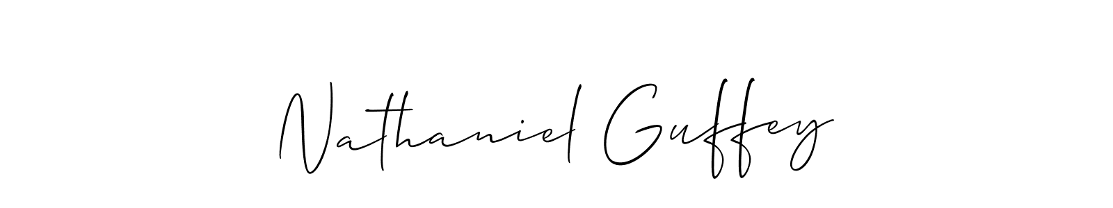 Nathaniel Guffey stylish signature style. Best Handwritten Sign (Allison_Script) for my name. Handwritten Signature Collection Ideas for my name Nathaniel Guffey. Nathaniel Guffey signature style 2 images and pictures png