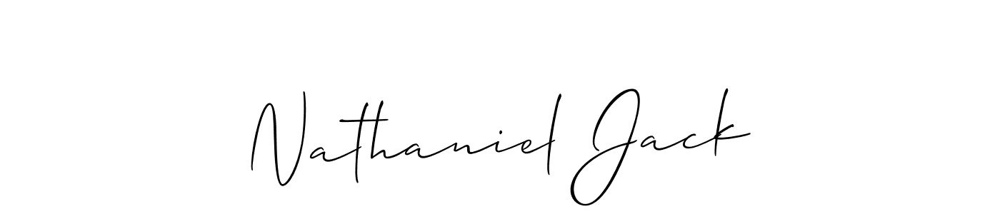 Allison_Script is a professional signature style that is perfect for those who want to add a touch of class to their signature. It is also a great choice for those who want to make their signature more unique. Get Nathaniel Jack name to fancy signature for free. Nathaniel Jack signature style 2 images and pictures png