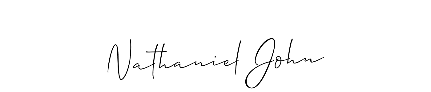 Create a beautiful signature design for name Nathaniel John. With this signature (Allison_Script) fonts, you can make a handwritten signature for free. Nathaniel John signature style 2 images and pictures png