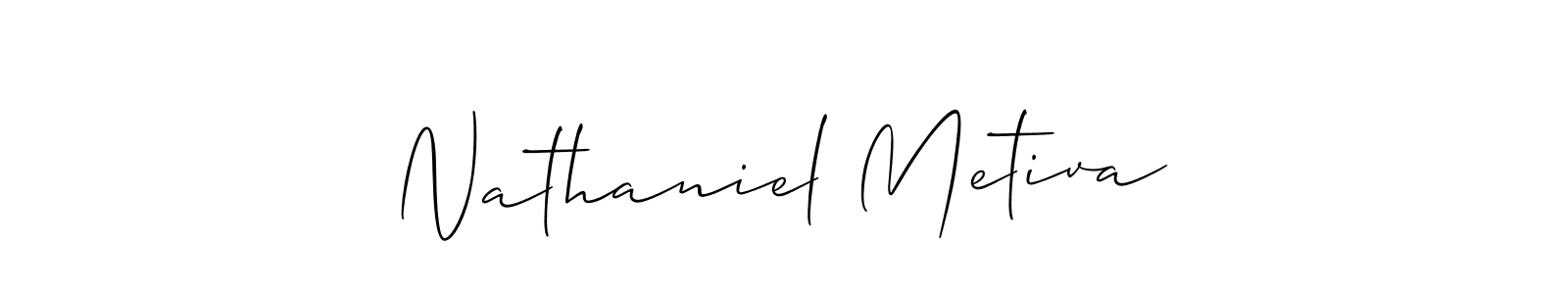 Nathaniel Metiva stylish signature style. Best Handwritten Sign (Allison_Script) for my name. Handwritten Signature Collection Ideas for my name Nathaniel Metiva. Nathaniel Metiva signature style 2 images and pictures png