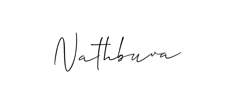 Make a beautiful signature design for name Nathbuva. With this signature (Allison_Script) style, you can create a handwritten signature for free. Nathbuva signature style 2 images and pictures png