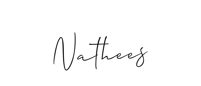 How to make Nathees name signature. Use Allison_Script style for creating short signs online. This is the latest handwritten sign. Nathees signature style 2 images and pictures png