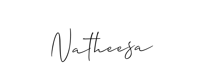 Allison_Script is a professional signature style that is perfect for those who want to add a touch of class to their signature. It is also a great choice for those who want to make their signature more unique. Get Natheesa name to fancy signature for free. Natheesa signature style 2 images and pictures png