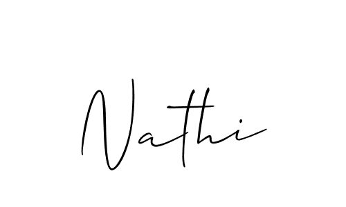 Make a short Nathi signature style. Manage your documents anywhere anytime using Allison_Script. Create and add eSignatures, submit forms, share and send files easily. Nathi signature style 2 images and pictures png