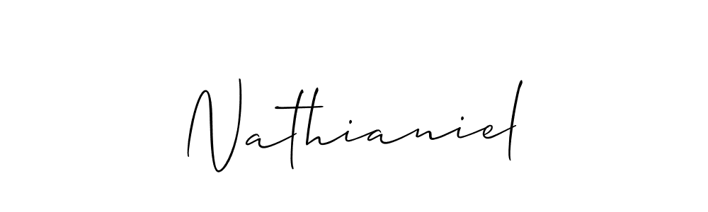 Create a beautiful signature design for name Nathianiel. With this signature (Allison_Script) fonts, you can make a handwritten signature for free. Nathianiel signature style 2 images and pictures png