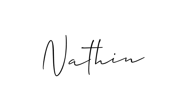 Make a beautiful signature design for name Nathin. With this signature (Allison_Script) style, you can create a handwritten signature for free. Nathin signature style 2 images and pictures png