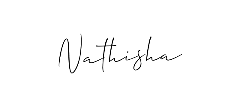 You should practise on your own different ways (Allison_Script) to write your name (Nathisha) in signature. don't let someone else do it for you. Nathisha signature style 2 images and pictures png