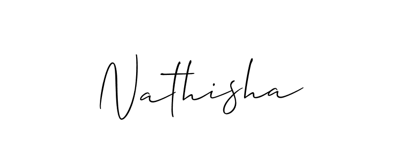 You should practise on your own different ways (Allison_Script) to write your name (Nathisha) in signature. don't let someone else do it for you. Nathisha signature style 2 images and pictures png