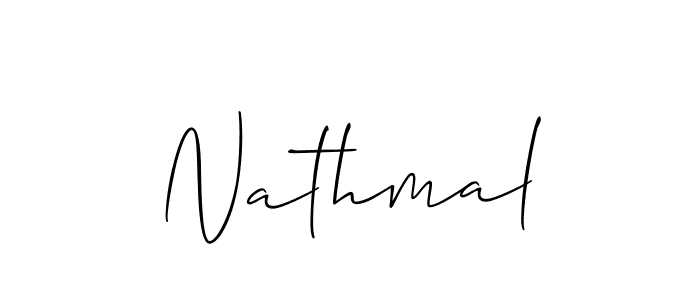 Similarly Allison_Script is the best handwritten signature design. Signature creator online .You can use it as an online autograph creator for name Nathmal. Nathmal signature style 2 images and pictures png