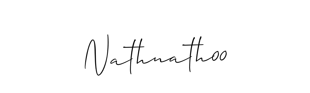 Design your own signature with our free online signature maker. With this signature software, you can create a handwritten (Allison_Script) signature for name Nathnath00. Nathnath00 signature style 2 images and pictures png