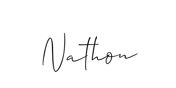 Make a short Nathon signature style. Manage your documents anywhere anytime using Allison_Script. Create and add eSignatures, submit forms, share and send files easily. Nathon signature style 2 images and pictures png