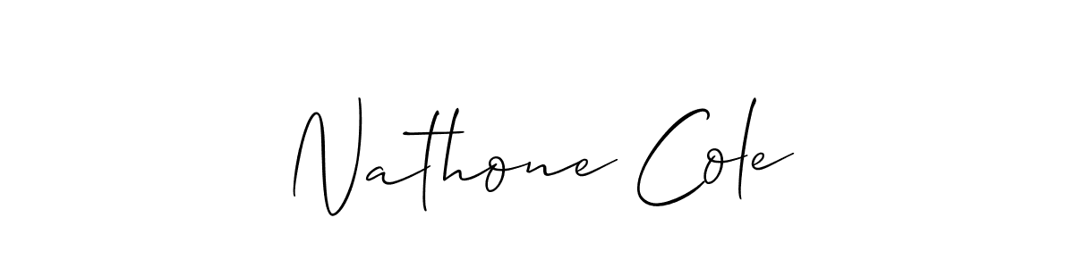 Design your own signature with our free online signature maker. With this signature software, you can create a handwritten (Allison_Script) signature for name Nathone Cole. Nathone Cole signature style 2 images and pictures png