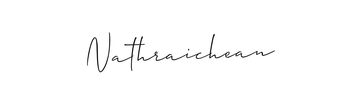 How to make Nathraichean signature? Allison_Script is a professional autograph style. Create handwritten signature for Nathraichean name. Nathraichean signature style 2 images and pictures png