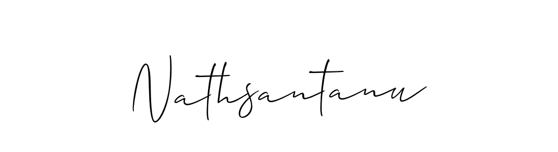 Design your own signature with our free online signature maker. With this signature software, you can create a handwritten (Allison_Script) signature for name Nathsantanu. Nathsantanu signature style 2 images and pictures png