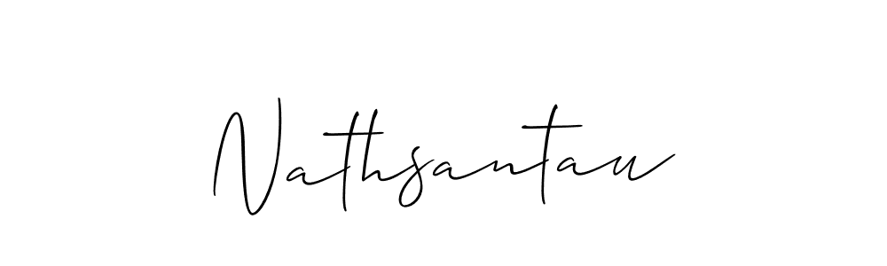 How to make Nathsantau signature? Allison_Script is a professional autograph style. Create handwritten signature for Nathsantau name. Nathsantau signature style 2 images and pictures png