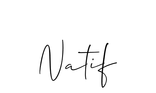 How to Draw Natif signature style? Allison_Script is a latest design signature styles for name Natif. Natif signature style 2 images and pictures png