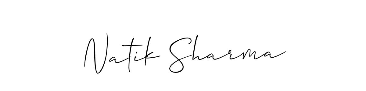 Make a beautiful signature design for name Natik Sharma. Use this online signature maker to create a handwritten signature for free. Natik Sharma signature style 2 images and pictures png