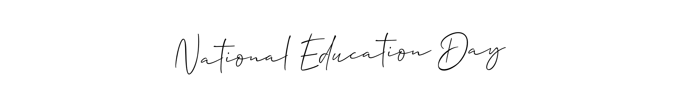 How to make National Education Day name signature. Use Allison_Script style for creating short signs online. This is the latest handwritten sign. National Education Day signature style 2 images and pictures png