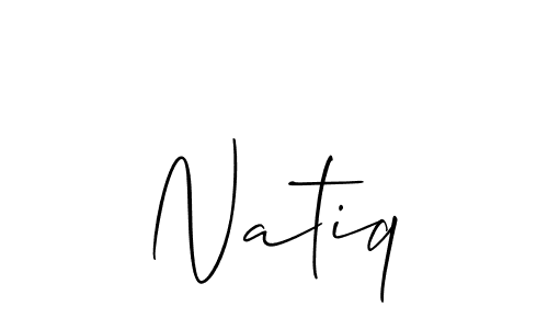 Make a beautiful signature design for name Natiq. Use this online signature maker to create a handwritten signature for free. Natiq signature style 2 images and pictures png