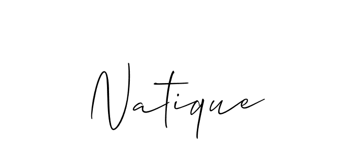 Allison_Script is a professional signature style that is perfect for those who want to add a touch of class to their signature. It is also a great choice for those who want to make their signature more unique. Get Natique name to fancy signature for free. Natique signature style 2 images and pictures png