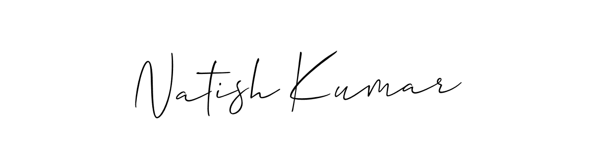 Make a beautiful signature design for name Natish Kumar. Use this online signature maker to create a handwritten signature for free. Natish Kumar signature style 2 images and pictures png